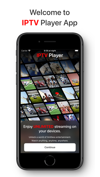 IPTV Player App Screenshot