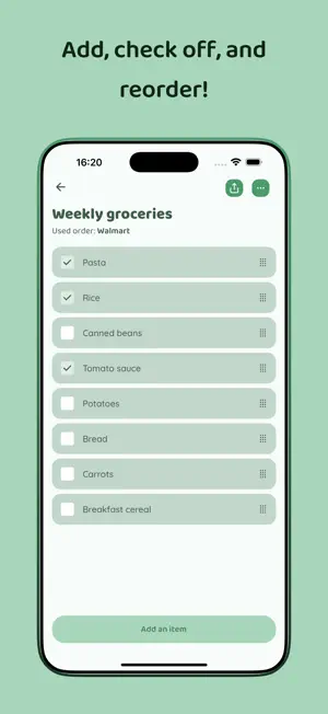 Grocery list - Listoo screenshot 1