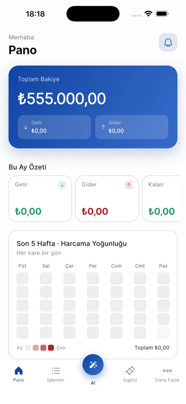 Screenshot #1 pour AI Para Yönetimi: Gelir-Gider