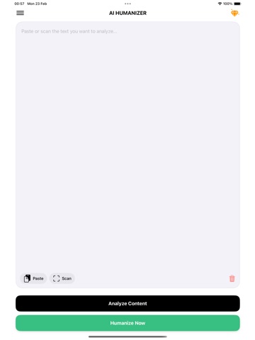 Ai humanizer humanize ai text iPad screenshot