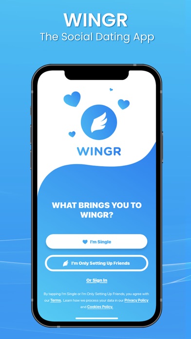 Wingr: The Social Dating App Screenshot