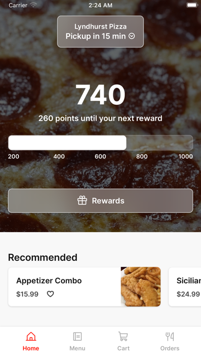Lyndhurst Pizzeria iPhone screenshot 1 - Food & Drink app