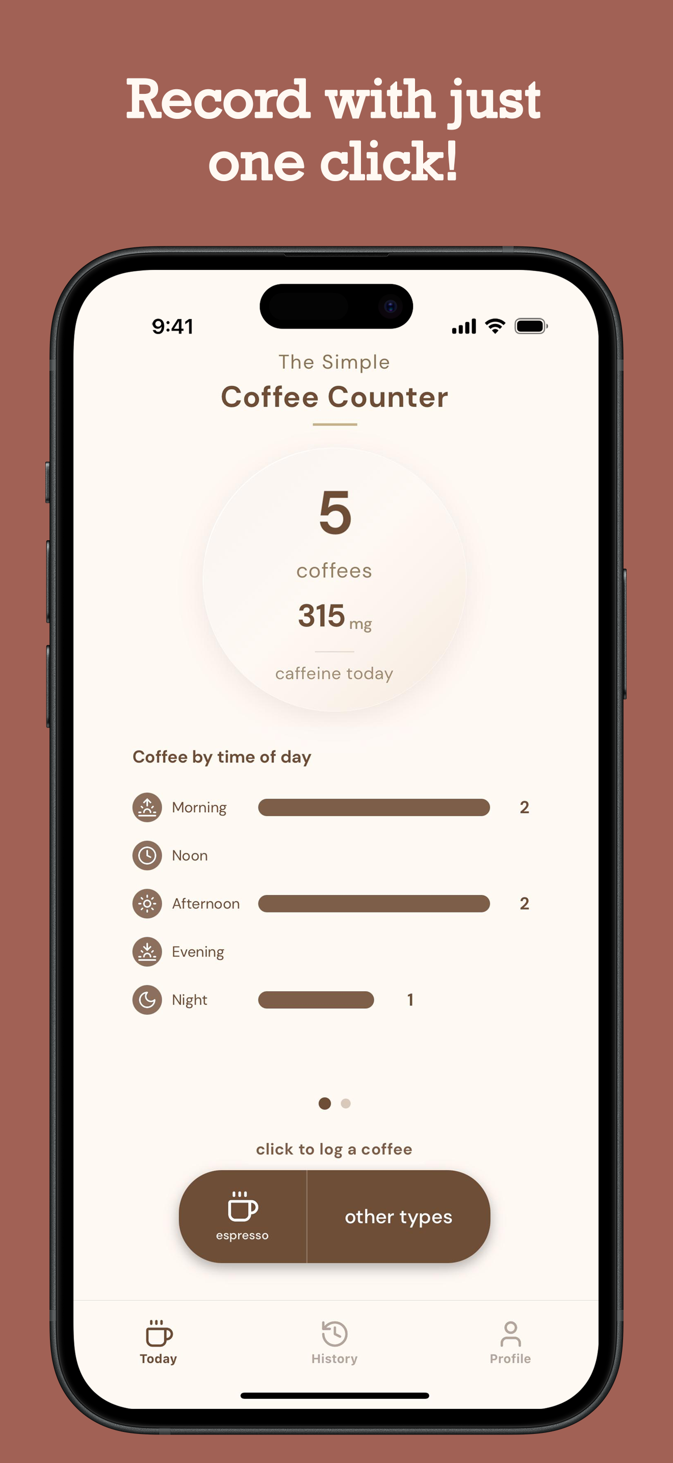 Simple Coffee Counter