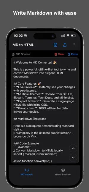 MD to HTML Converter screenshot 1