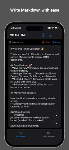 MD to HTML Converter Screenshot 1 of 4