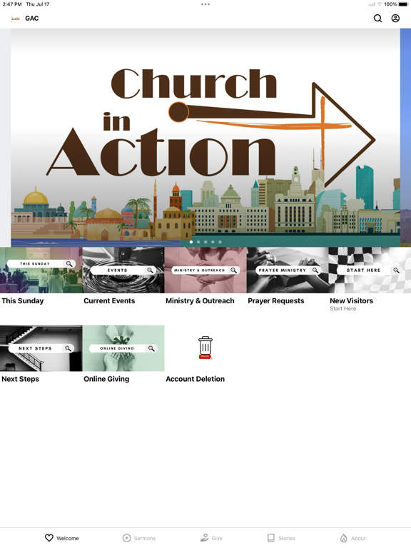 Gospel Alliance Church iPad screenshot 1 - Education app