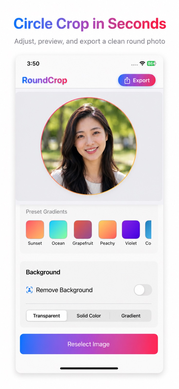 Photo Circle Maker - RoundCrop iphone screenshot 2