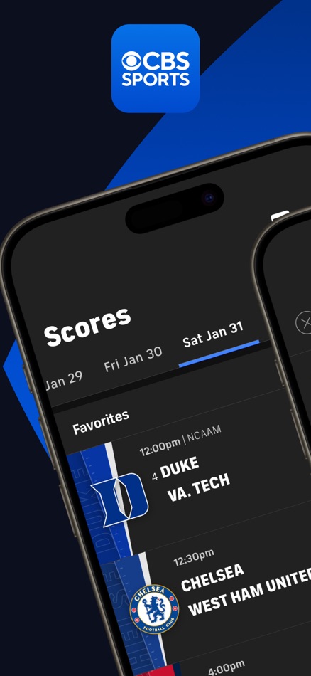 #1. CBS Sports: Live Scores & News (iOS) De: CBS Interactive