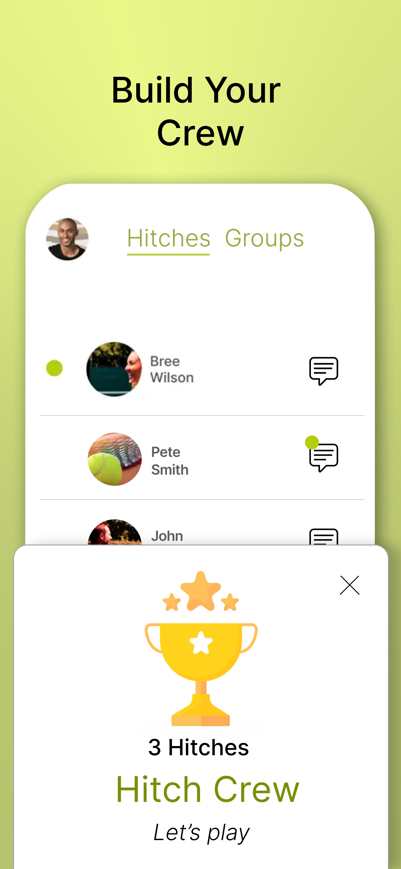 Hitch Find Pickleball Partners
