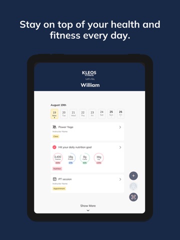 Kleos Fitness iPad screenshot