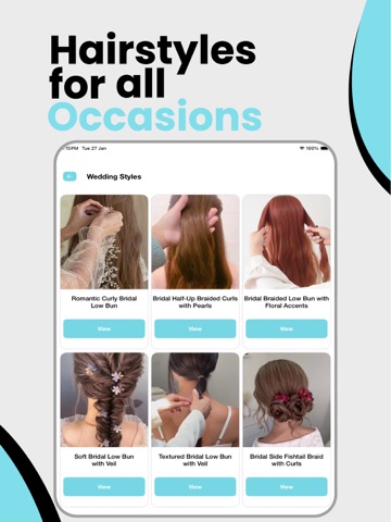 Hairstyles for Women - Offline iPad screenshot