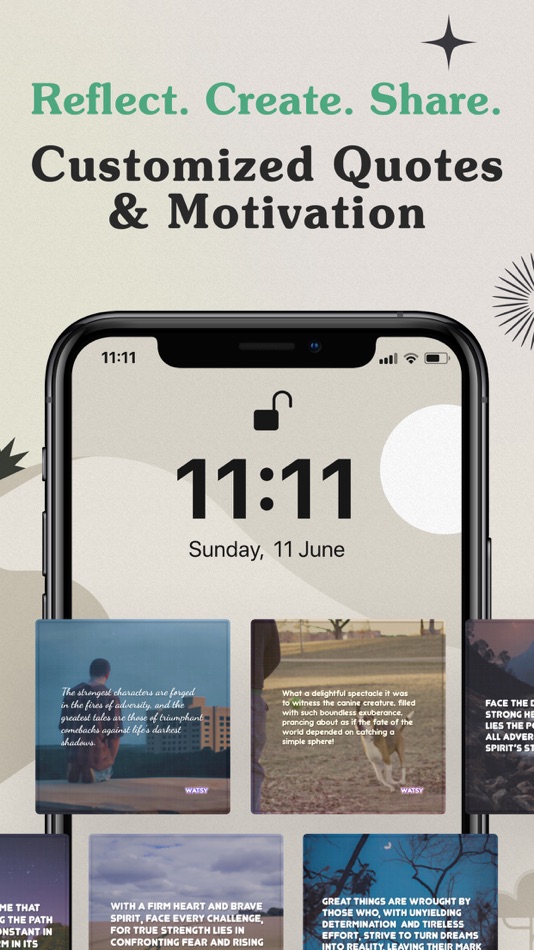 #1. Watsy: Create Quotes & Status (iOS) By: Arijit Banerjee