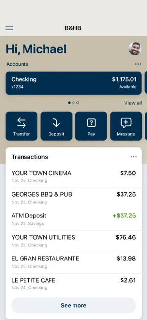 B&HB Digital Banking screenshot 1