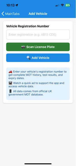 MoT Track Check screenshot 2