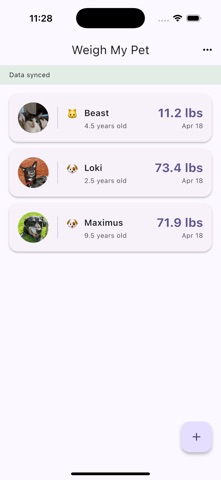 Weigh My Pet iPhone screenshot