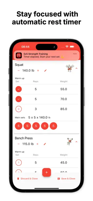 5x5 Workout Lifting Tracker screenshot 3
