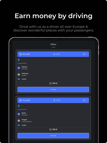 Mytripliner iPad screenshot