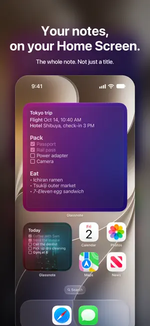 Glassnote: Sticky Notes screenshot 1