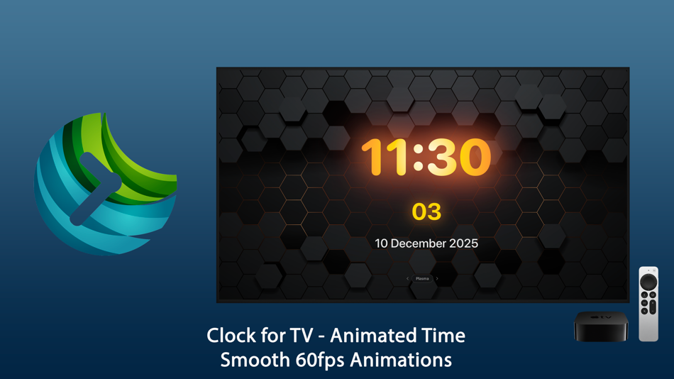 #10. Clock for TV - Animated Time (iOS) By: Igor Bidenko
