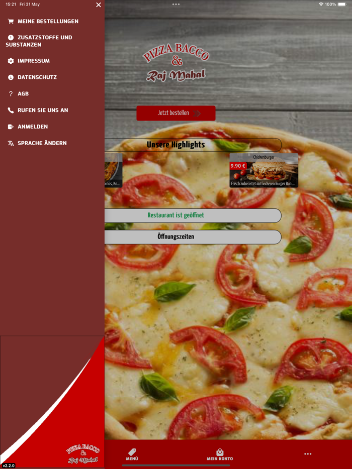 Pizzeria Bacco und Raj Mahal