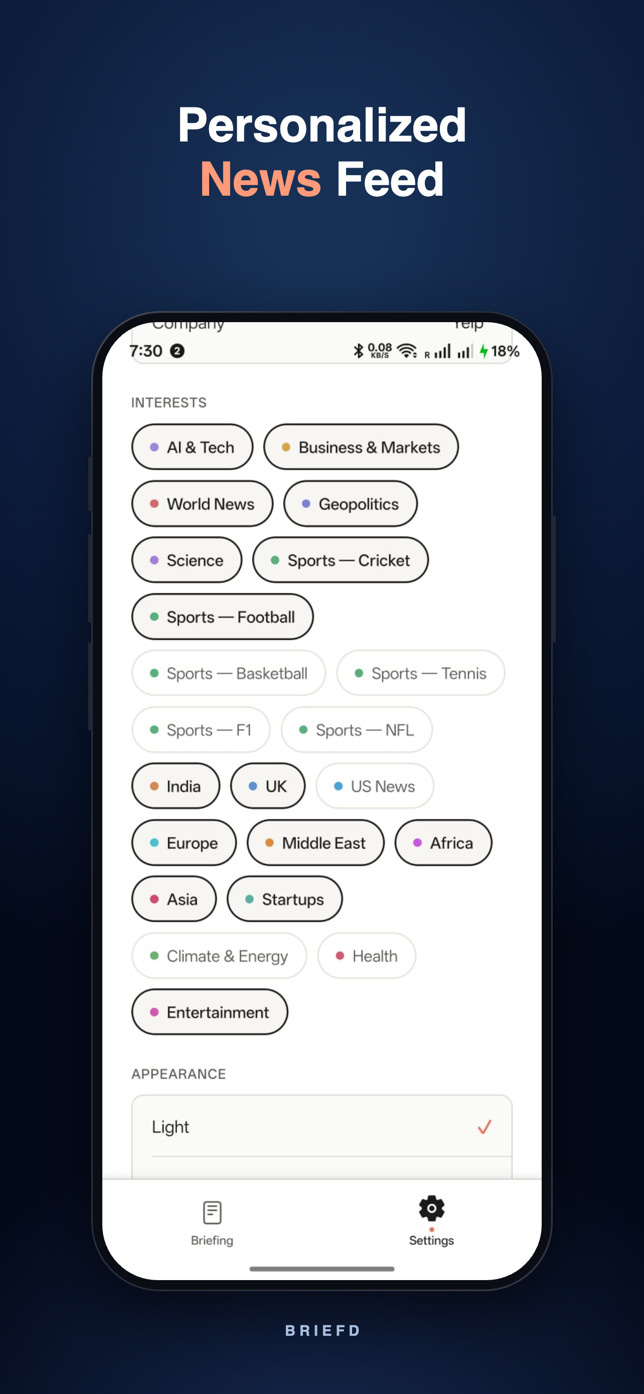 Briefd: Smart News Reader screenshot 4