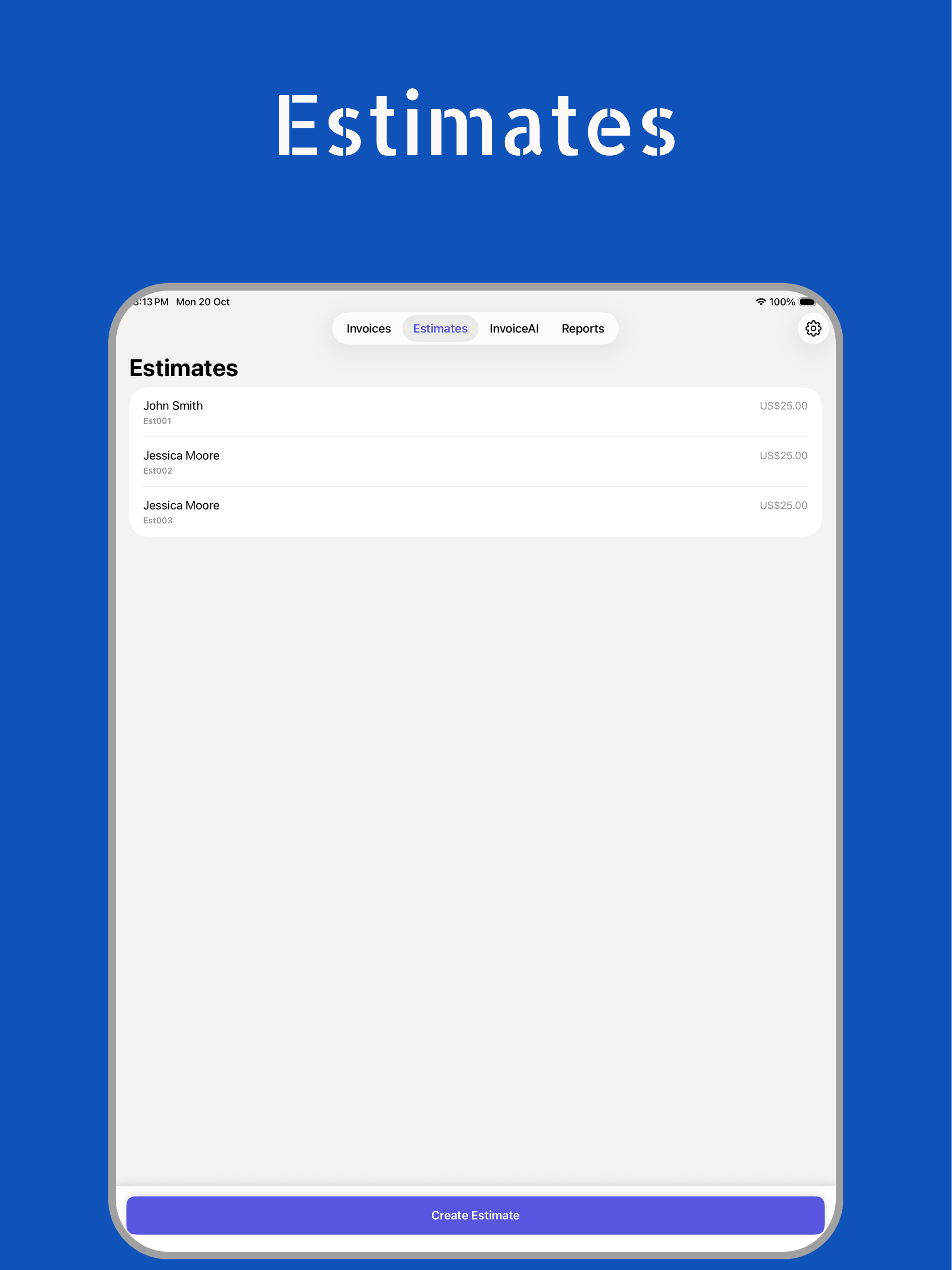 Estimate & Invoice Maker App