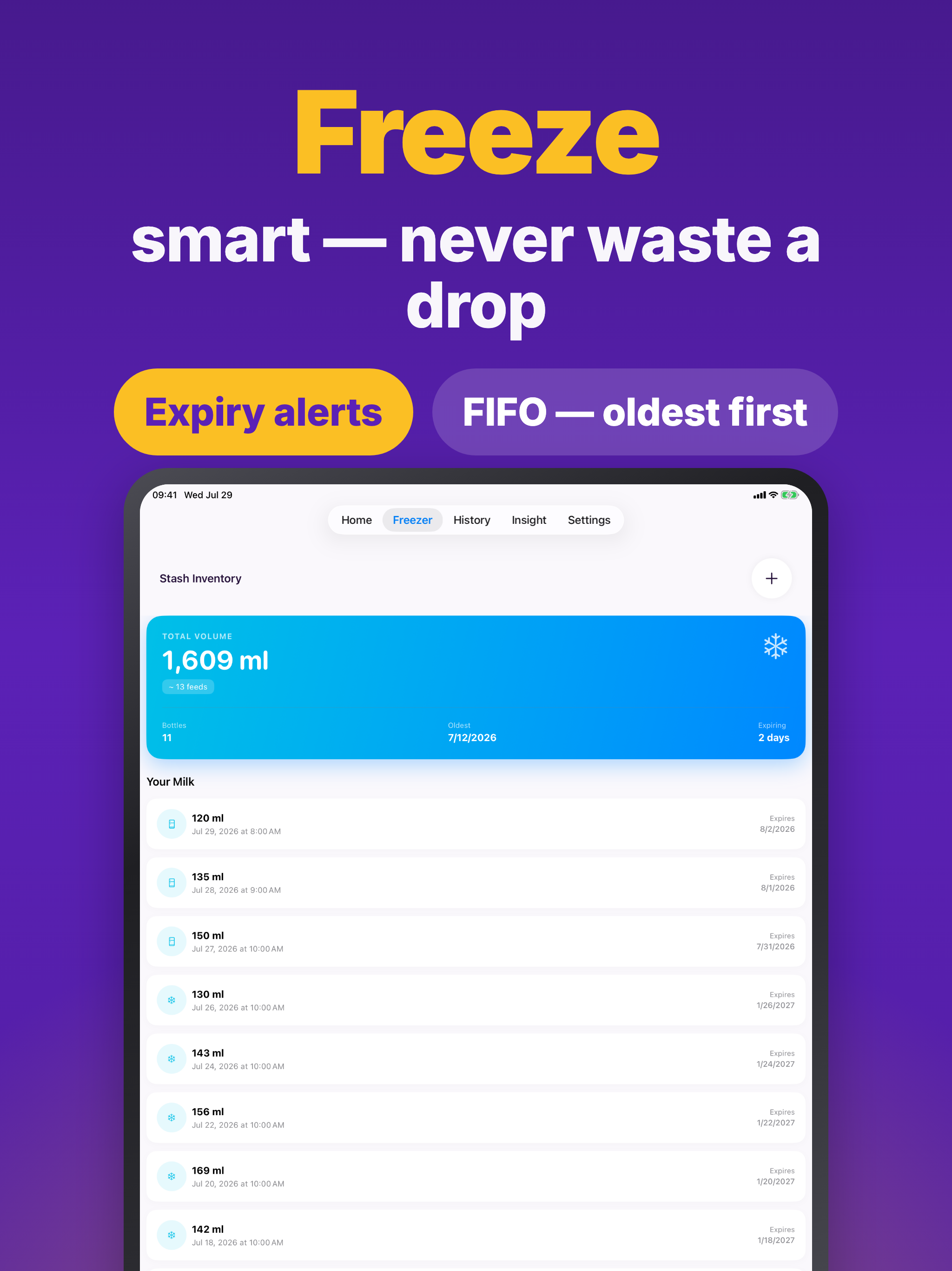 Pumping Tracker: Milk Stash screenshot 8