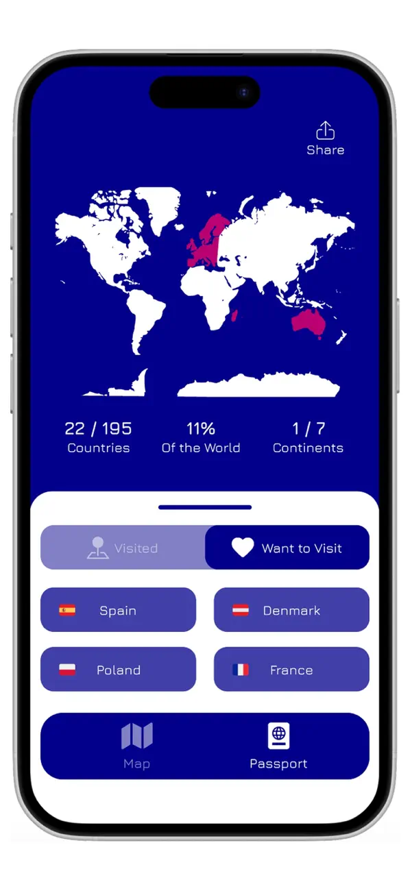 Screenshot #3 pour My World | Travel Map
