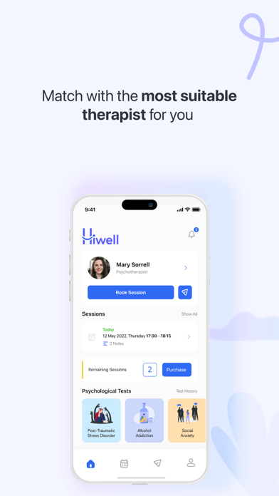 Hiwell Therapy & Mental Health Screenshot