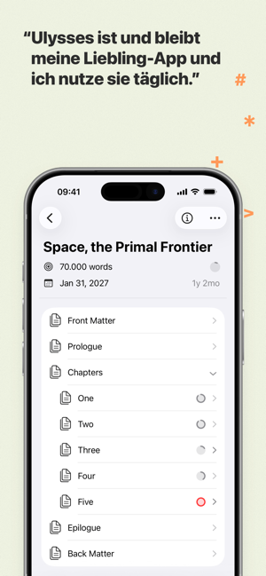 Ulysses: Schreibprogramm Screenshot