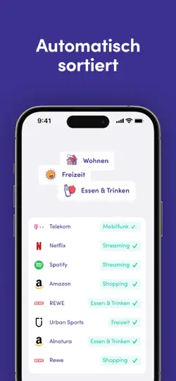 Screenshot von Finanzguru - Konten & Verträge auf dem iPhone 3