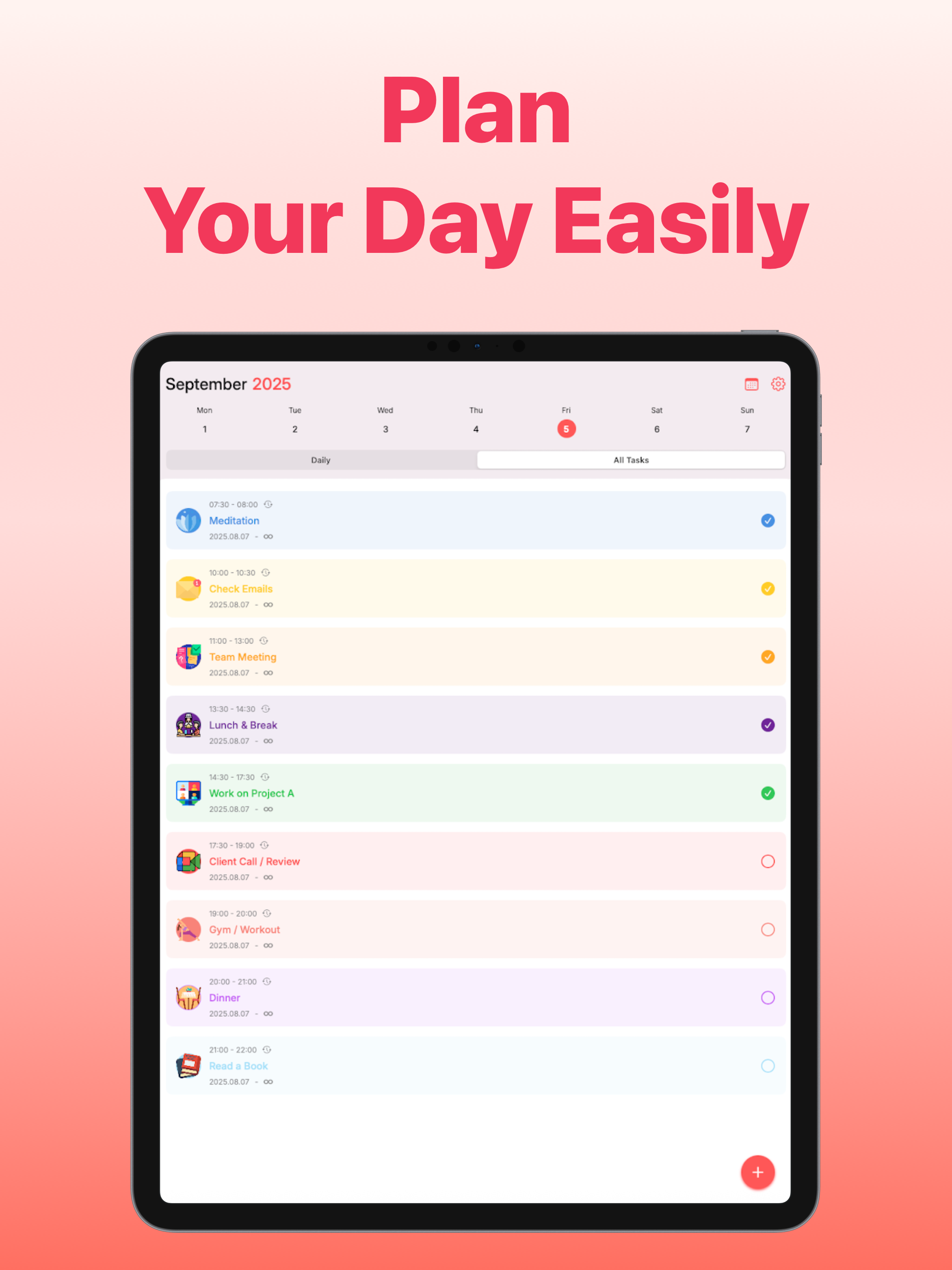 Stack: Weekly Schedule Planner