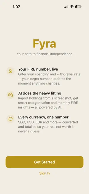 Fyra — FIRE Tracker screenshot 1