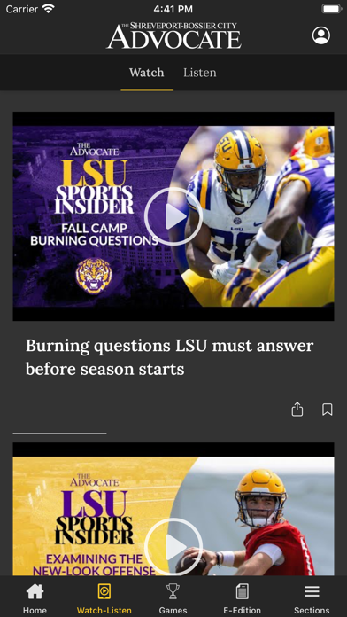 Shreveport-Bossier Advocate Screenshot