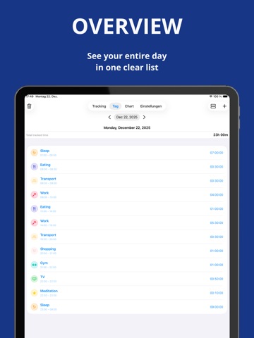 SimpleTime – Time Tracker iPad screenshot