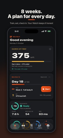 Belltally: Workout & Meal Plan screenshot 1