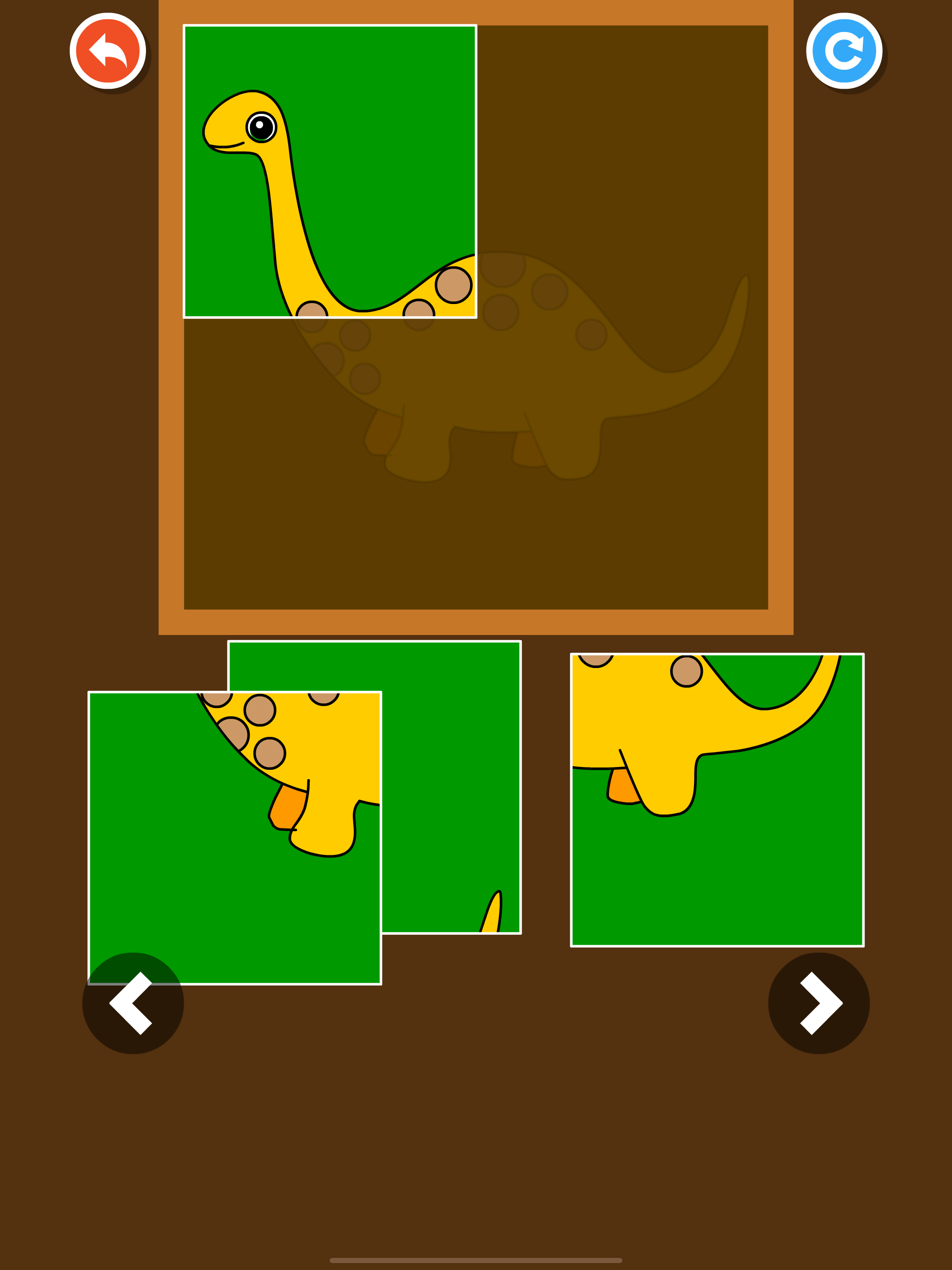 Dinosaur puzzle Doodle Colorin