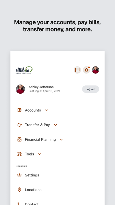 FirstFinancial Mobile Banking Screenshot