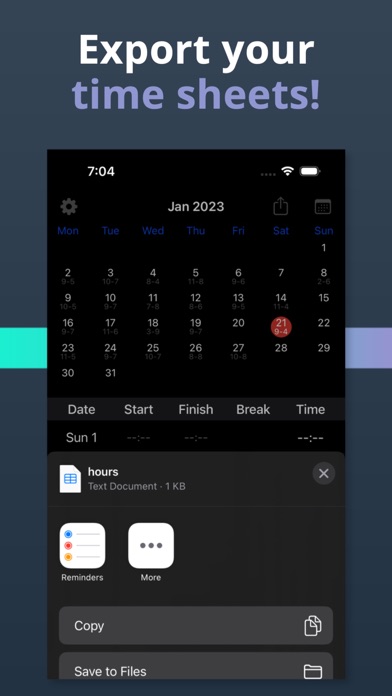 Work Time Calculator & Shifts Screenshot