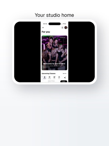 The Studio Booking iPad screenshot