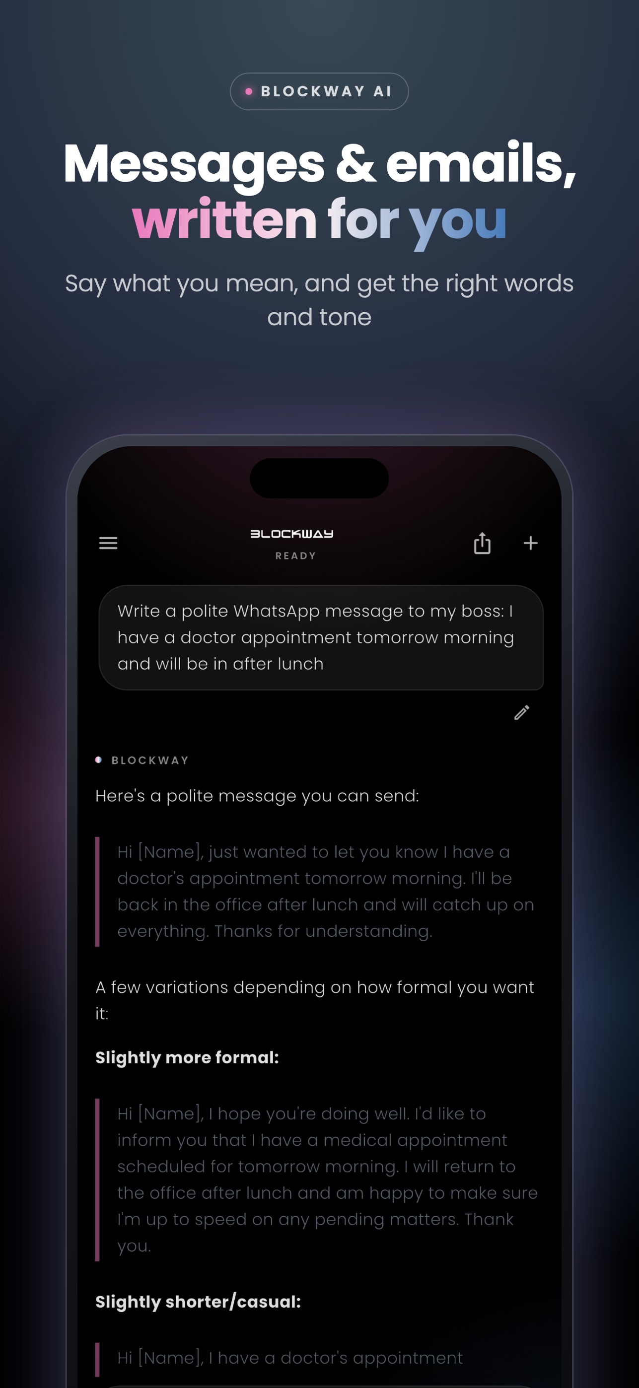 Screenshot 2 of Blockway AI