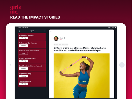 Girls Inc Alumnae Association iPad screenshot 1 - Social Networking app