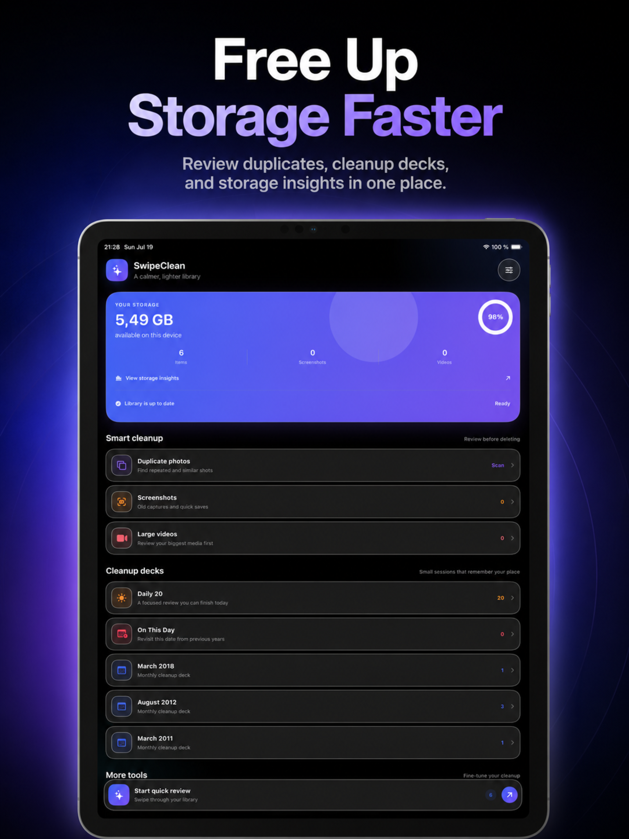 SwipeClean : Photos Cleaner screenshot 7