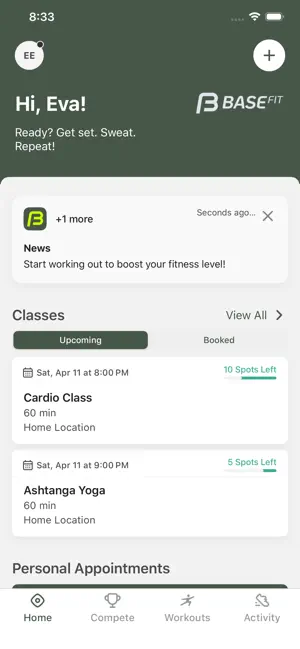 BaseFit. screenshot 2