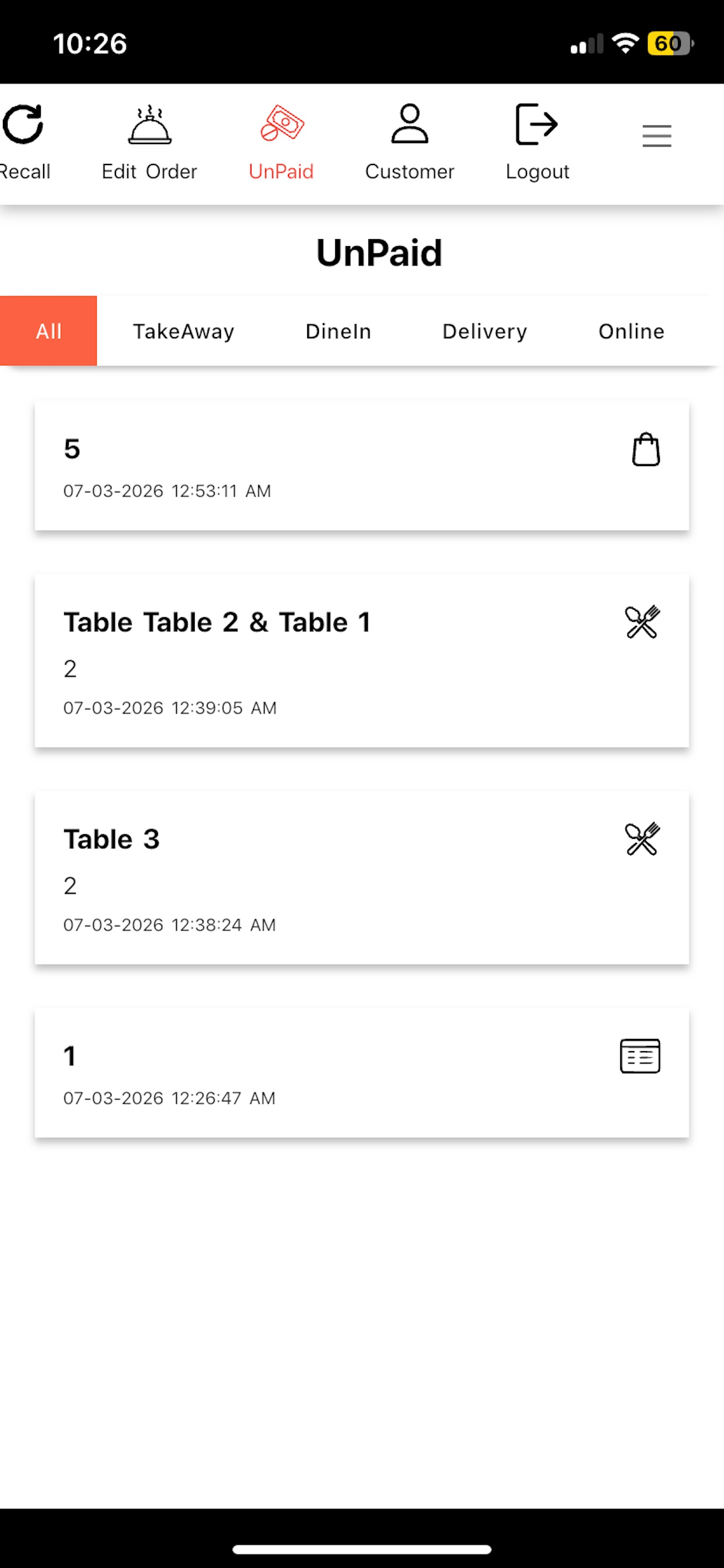 Order Meal Terminal