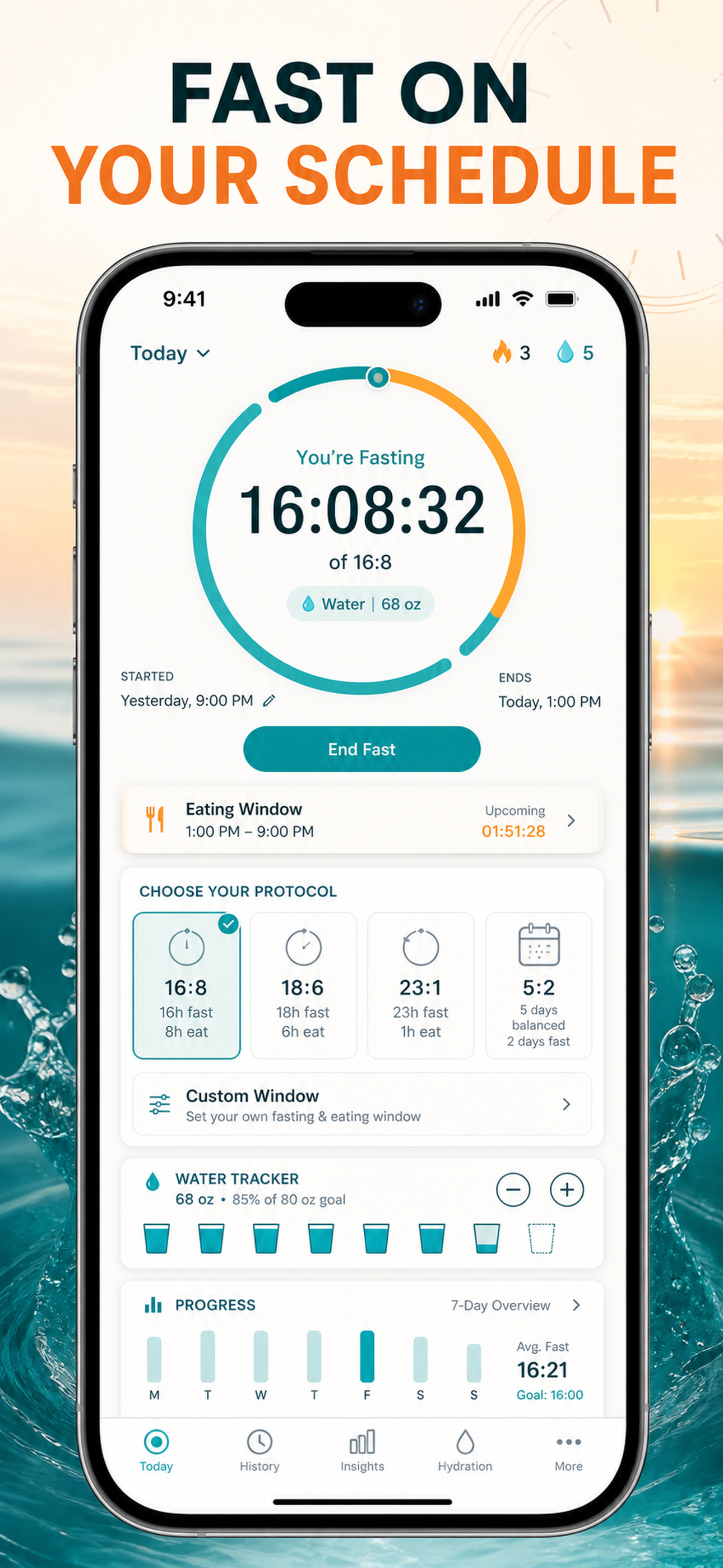 Fasting Timer & Hydration Log screenshot 4