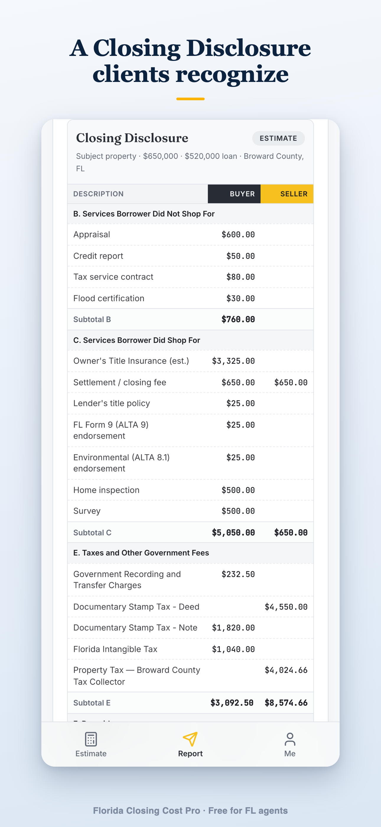 Florida Closing Cost Pro screenshot 3