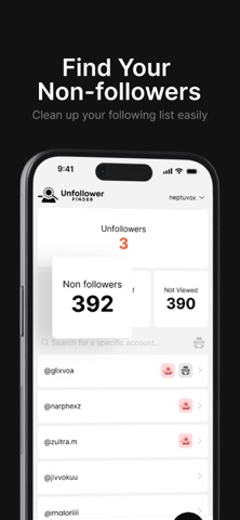 Unfollower Finder - Tracker Screenshot 3 of 5