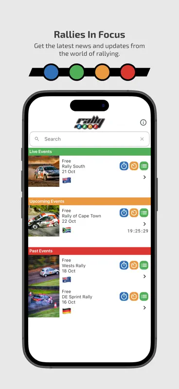 RallySafe - Spectators app screenshot 1 of 4