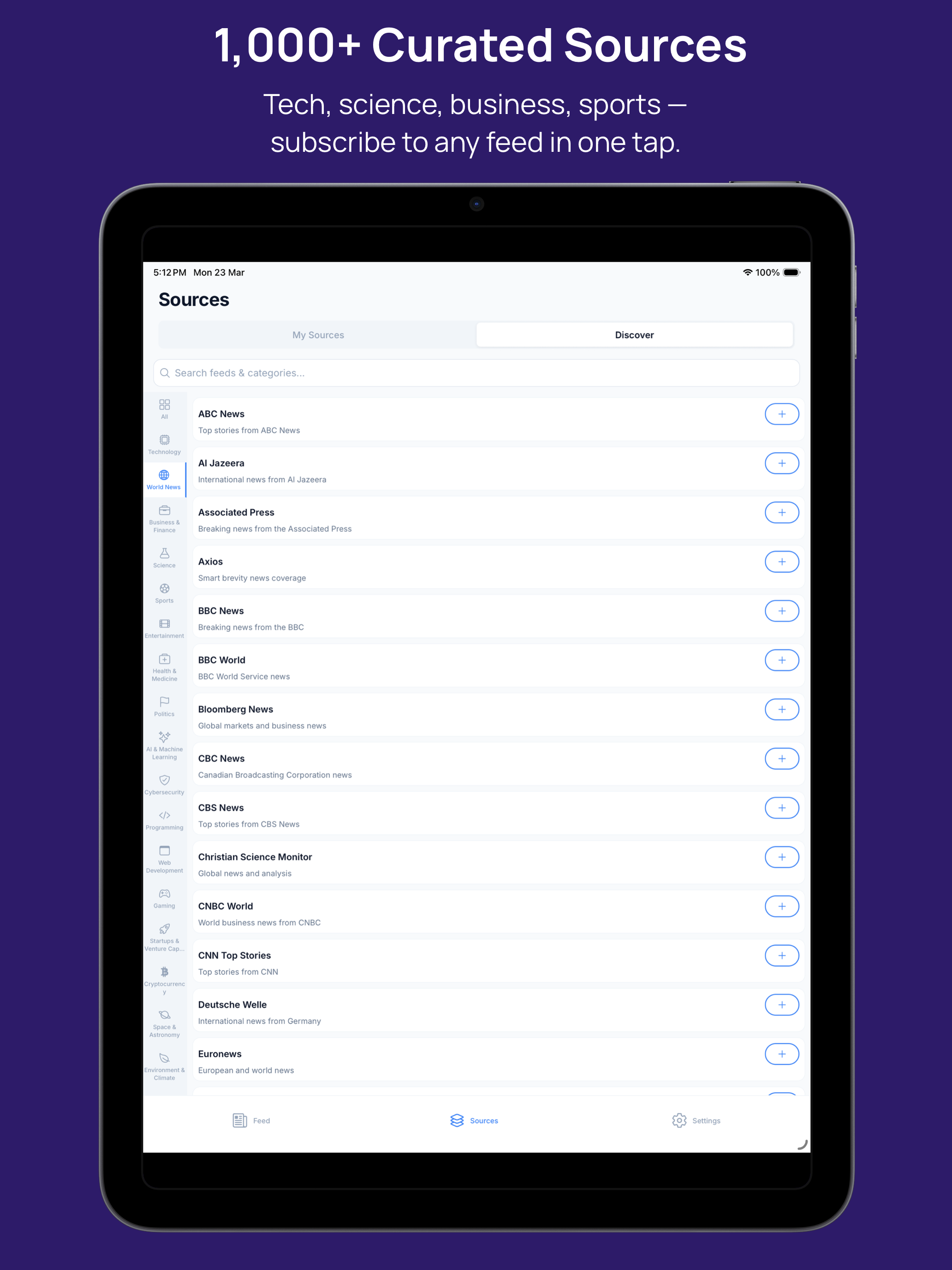 Hushread - News, Books & RSS